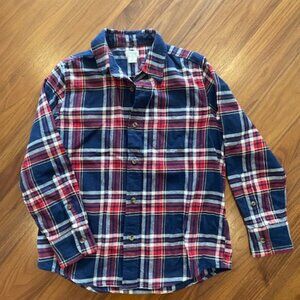 Boys Size 10 Flannel Plaid Shirt